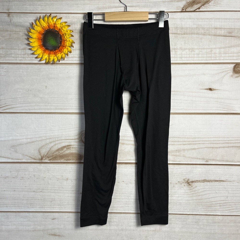 Patagonia Kids Black Base Layer Thermal Capilene leggings Pants S 7/8 Boys